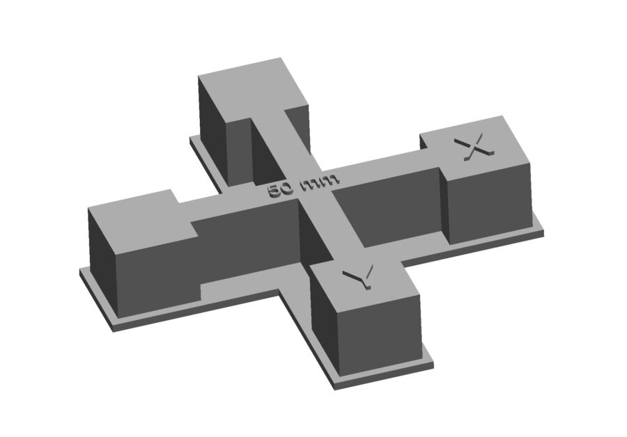 Resin calibration cross